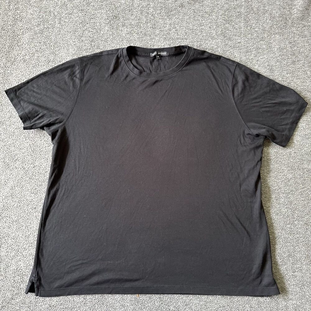 Robert Barakett Georgia Crew Style Pima Cotton Black Crew Neck Size XXL